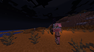 Zombified Pigin with a bow