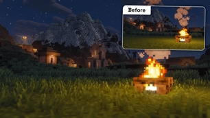 Campfire at night