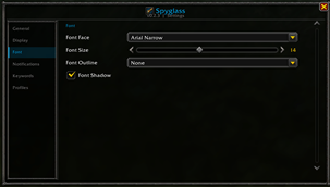 Font Tab