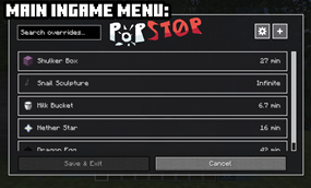 Main Ingame Menu