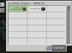 Live Crafting Status