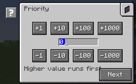 Set Priority When Starting a Craft