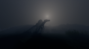 Night light go through a creature.