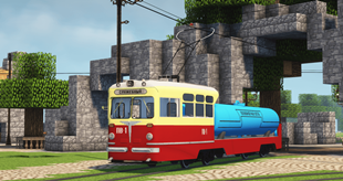 MTV 82 water tank red-yellow livery