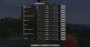Range configuration menu