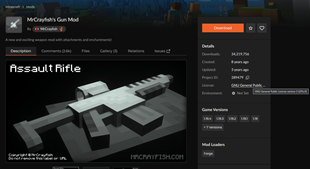 The license used by MrCrayfish's Gun Mod