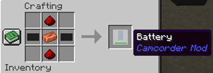 Battery crafting recipe
