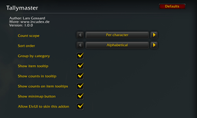Options Panel