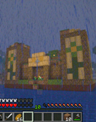 A flower forest variant of a desert temple