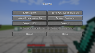 BlockVeil settings