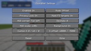 CoordVeil settings