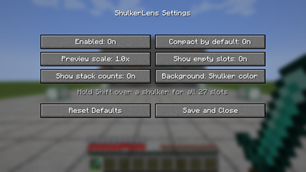 ShulkerLens settings