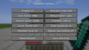EaseZoom settings