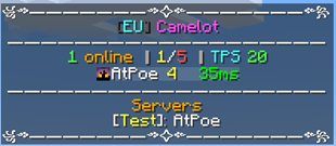 Single online server, custom tab