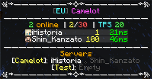 Two Servers online, custom tab