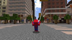 Human slingshot by shooting 2 webs while on ground and pulling back