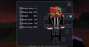 Click slot to view and equip relevant equipment