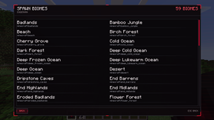 Spawn Biomes