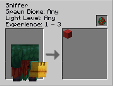 sniffer drops 1-3 red wool