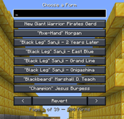 Change model Menu