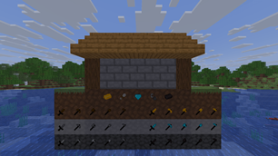 a few items and blocks