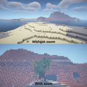 Comparison with and without zoom
