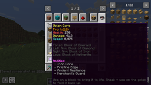 Golem core hud