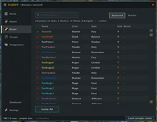 Roster Overview and Auto-invite