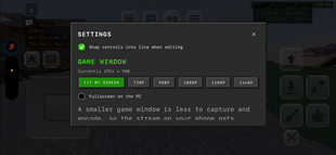Setting GUI on Phone