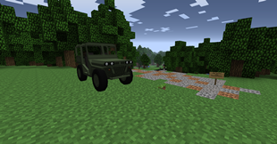 Military car parking on spawn