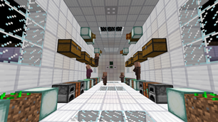 The inside of a fairly large space station.