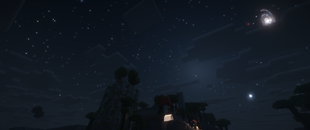 sky at night, visible galaxis
