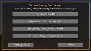 Customization Update — Furnace Overlay Interface