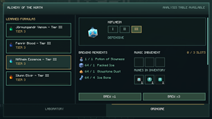New potion crafting system