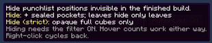 Hide mode tooltip