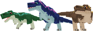 Thyme (left), Zeta (middle), and Puddles (right) The Tyrannosaurs!