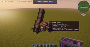 Standard features of a compact cannon mount