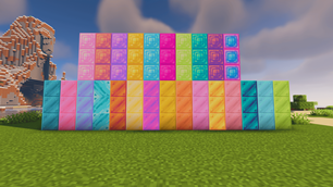 Copper and emerald blocks