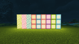 Redstone lamps and glowstone
