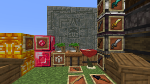 All the new items and blocks in the mod
