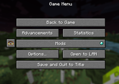 Ponder button in pause menu