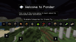 Ponder menu after clicking the ponder button in pause menu