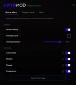 Game Menu Options