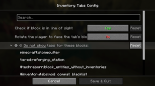 Config Menu