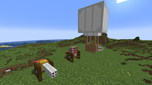 Gatling Gun, Fire Cart, and Dirigible