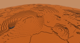 Mars' Overlapping Craters