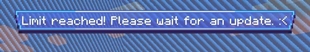 Notification of end of limit