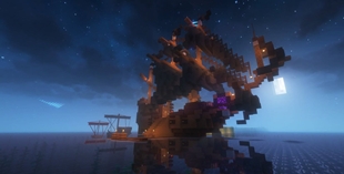 Pirate ship with an added on dock