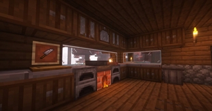 Nice kitchen utilizing the farming mods