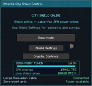 Shield Control Table